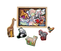 Magnetic Wooden Animals Set