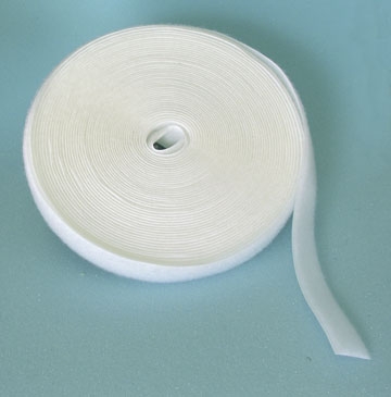 Adhesive Backed, Loop Tape, 25 yd roll- White