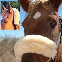 JMS Crown Piece Sheepskin Covers and Noseband Covers