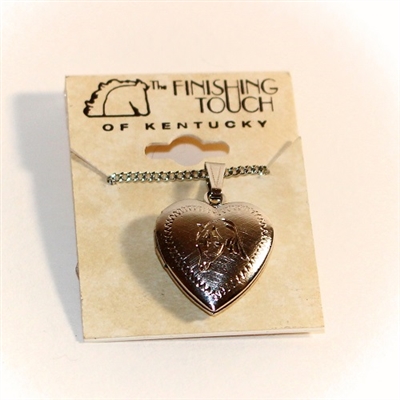 Finishing Touch of Kentucky - Horse Heart Locket Pendant