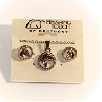 Western Edge by Finishing Touch of Kentucky - Horse Head Earrings and Pendant