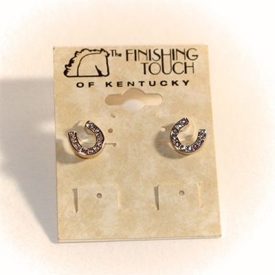 Finishing Touch of Kentucky - Horse Shoe Earrings with crystals