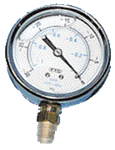 BAPL-4744 S.S. VACUUM GAUGE 30" Hg. 1/4" MPT