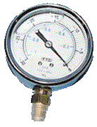 BAPL-4744 S.S. VACUUM GAUGE 30" Hg. 1/4" MPT