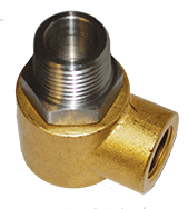 Pressure Washer Repair Part - BAPL-5428-brass hose reel swivel with 1/2" MPT x 3/8" FPT.