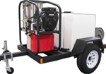 T185SKH Trailer with SK30005VH Hot Mobile Pressure Washer Skid