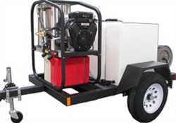 T185SKH Trailer with SK30005VH Hot Mobile Pressure Washer Skid