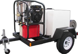 T185SKH Trailer with SK40004HH Hot Mobile Pressure Washer Skid