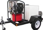 T185SKH Trailer with SK40005VH Hot Mobile Pressure Washer Skid