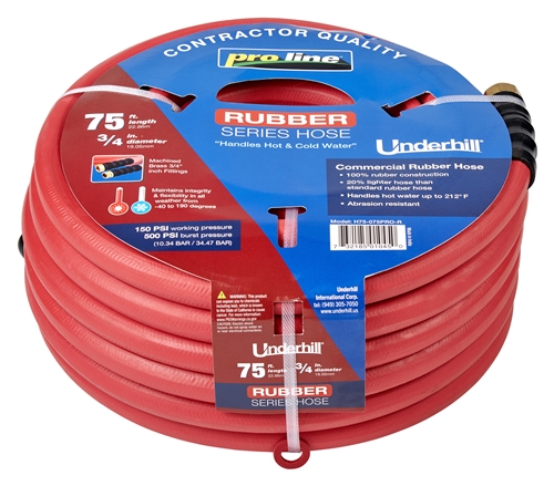 3/4" x  75 ft Proline Rubber Hose