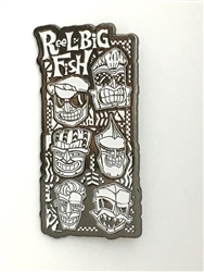 tiki faces large enamel pin