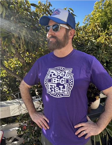 XL only - Ska Check logo tee - purple