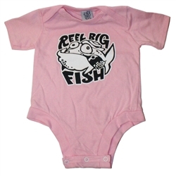 Pink Silly Fish onesie - size 6 mos only