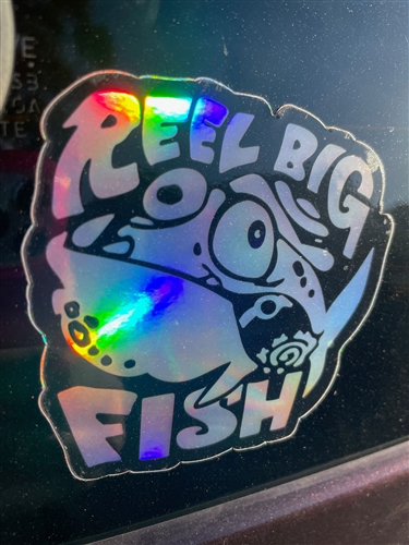 Silly Fish holographic sticker