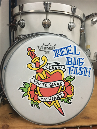 Hand-painted drum head - v13-6