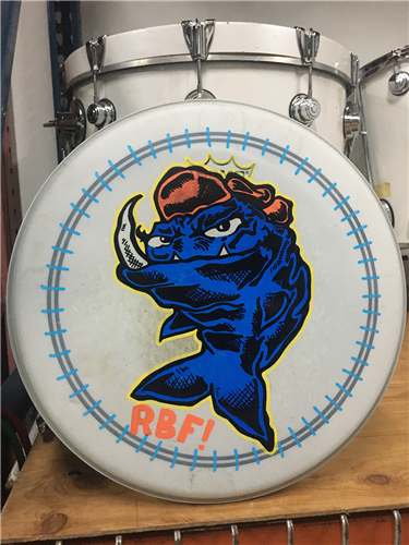 Hand-painted drum head - v13-7