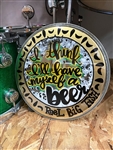 Hand-painted drumhead: Beer v2