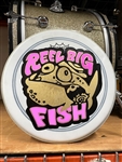 Hand-painted drumhead: Silly Fish v3