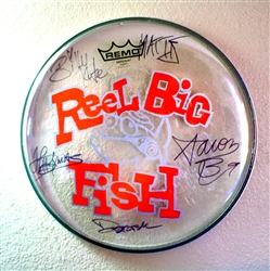 Autographed drum head used by band - v5