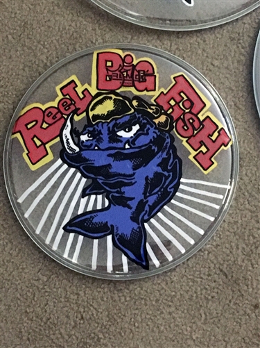 Hand-painted drum head - 12" Mean Fish