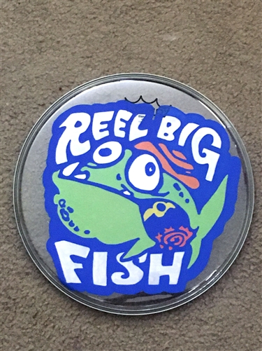 Hand-painted drum head - 12" Silly Fish