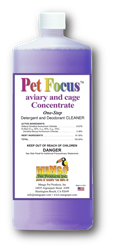 Pet Focus Aviary and Cage Cleaner - Concentrate Quart