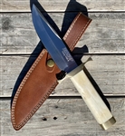 1095 Carbon Steel Hunting Knife Bone Handle