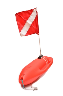 complete lifeguard spearfishing float with dive flag