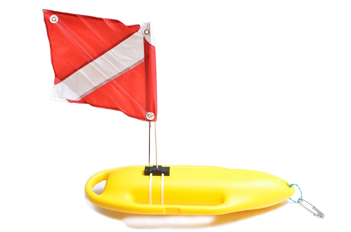 Complete Lifeguard Float/Bouy w/ Dive Flag and Counter Weight Yellow