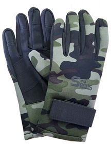 green camoflauge dive gloves