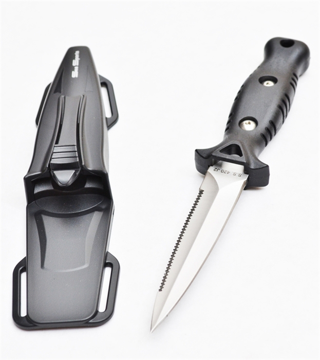 Scuba Diving Knife with Two Pairs Quick Release Buckle Straps, Stainless  Steel Diving Knives for Spearfishing, Snorkeling, Hiking, Outdoor Use