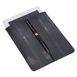 VIVO Shagreen & Leather Zip iPad Sleeve