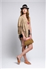 Muche et Muchette Suede Cut Out Fringe Shawl