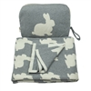 Pink Lemonade Bunny Grey - Diaper Bag + Baby Blanket + Burp Cloth