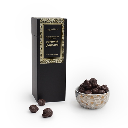 Sugarfina Dark Chocolate Sea Salt Caramel Popcorn Gift Box