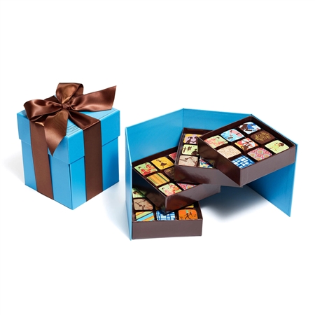 Mariebelle 36pc Ganache Tier Blue Box