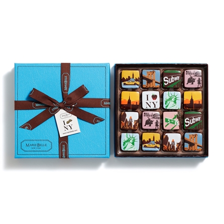 Mariebelle 16pc New York Ganache Blue Box