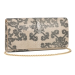 VIVO Deconstructed Print Genuine Shagreen Perfect Clutch