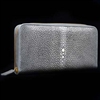 VIVO Studio Genuine Shagreen Full Size Zip Wallet in Solid Colors