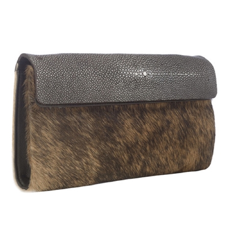 VIVO Lily Fold Top Clutch with Chain