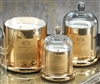 Zodax Apothecary Guild Scented Candle Jar with Glass Dome - Gold / Large