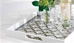 Zodax Trellis Wooden Serving Tray with Glass Insert
