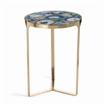 Zodax La Sardaigne Blue Agate End Table