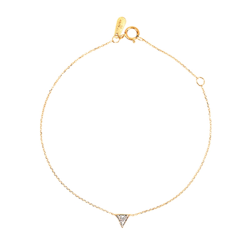 Mini Triangle Bracelet with Diamonds – Plan de Ville
