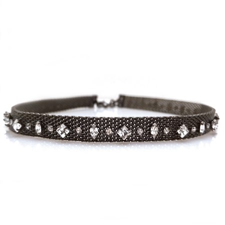 Barbara Cieslicki Jewelry Queen of Hearts Urban Mesh Choker by Barbara Cieslicki