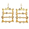 Barbara Cieslicki Jewelry Hematite Swinging Ladder Earring by Barbara Cieslicki