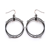 Barbara Cieslicki Jewelry Hematite Double Dangle Earrings by Barbara Cieslicki