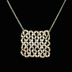 Danielle Welmond Gold Lace Square Necklace