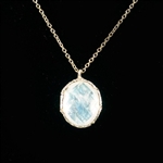 Danielle Welmond 14kt Gold Lace with Rainbow Moonstone Necklace