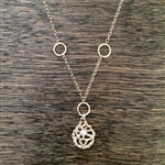 Danielle Welmond Gold Lace Grape with Diamond Necklace